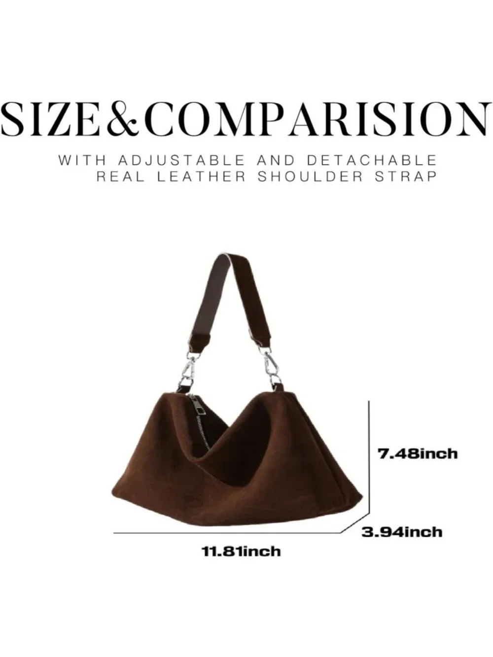 Vintage Suede Tote Bag for Women | Slouchy Hobo Shoulder & Crossbody Purse
